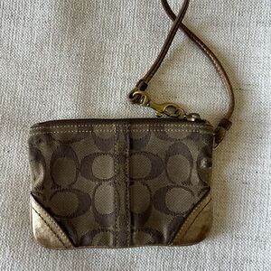 Coach All Over C Logo Wristlet Signature Canvas 6x4"